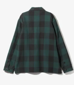Smokey Shirt - Green - Cotton Buffalo Plaid Twill