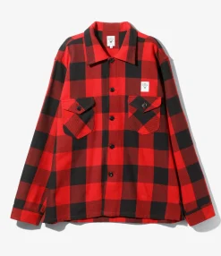 Smokey Shirt - Red - Cotton Buffalo Plaid Twill