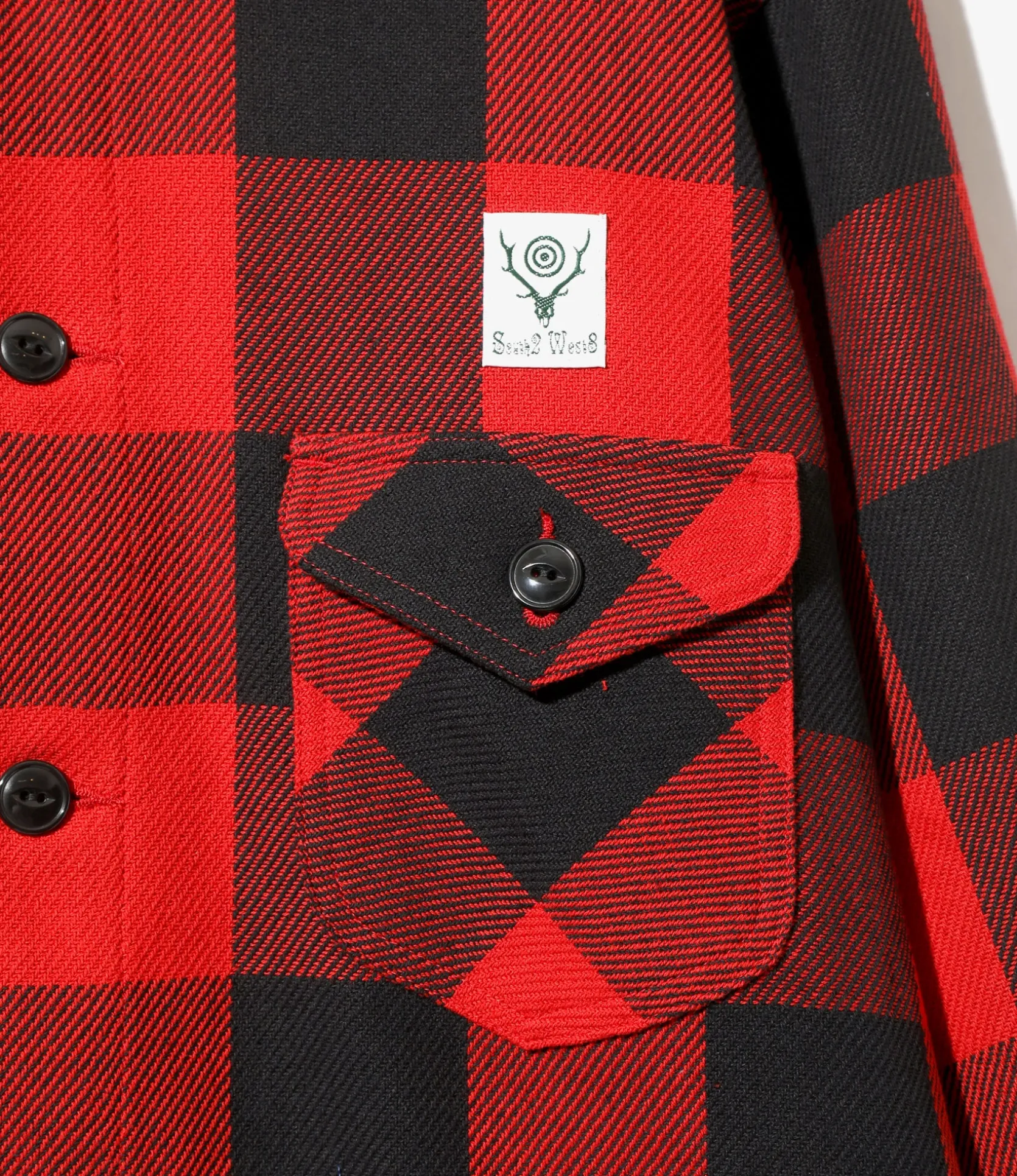 Smokey Shirt - Red - Cotton Buffalo Plaid Twill