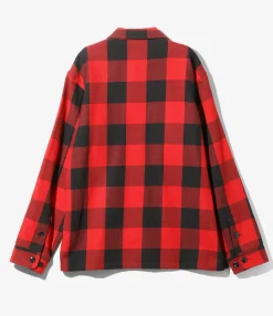 Smokey Shirt - Red - Cotton Buffalo Plaid Twill