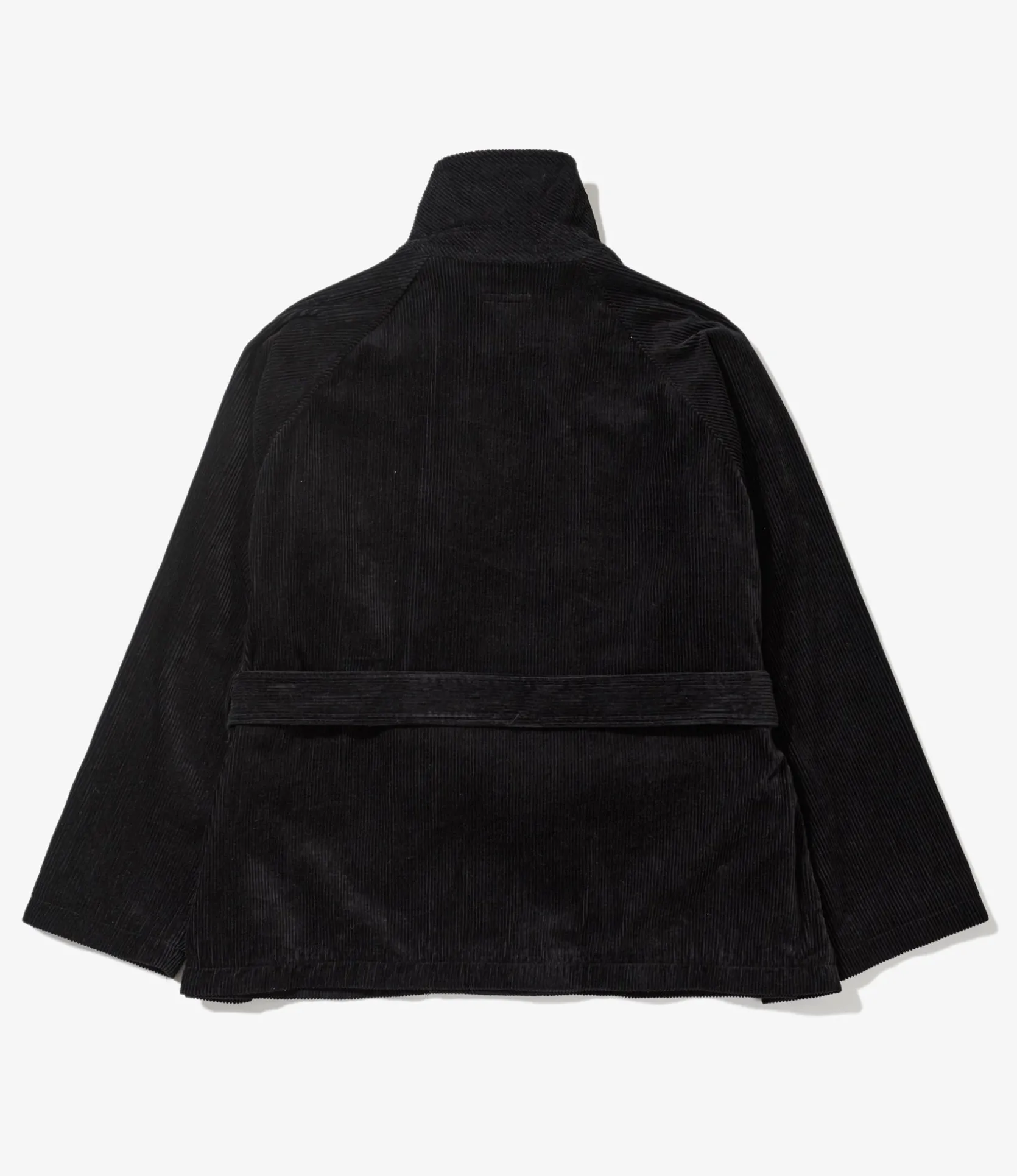Smoking Jacket - Black Cotton 8W Corduroy