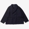 Smoking Jacket - Dark Navy Wool Uniform Serge