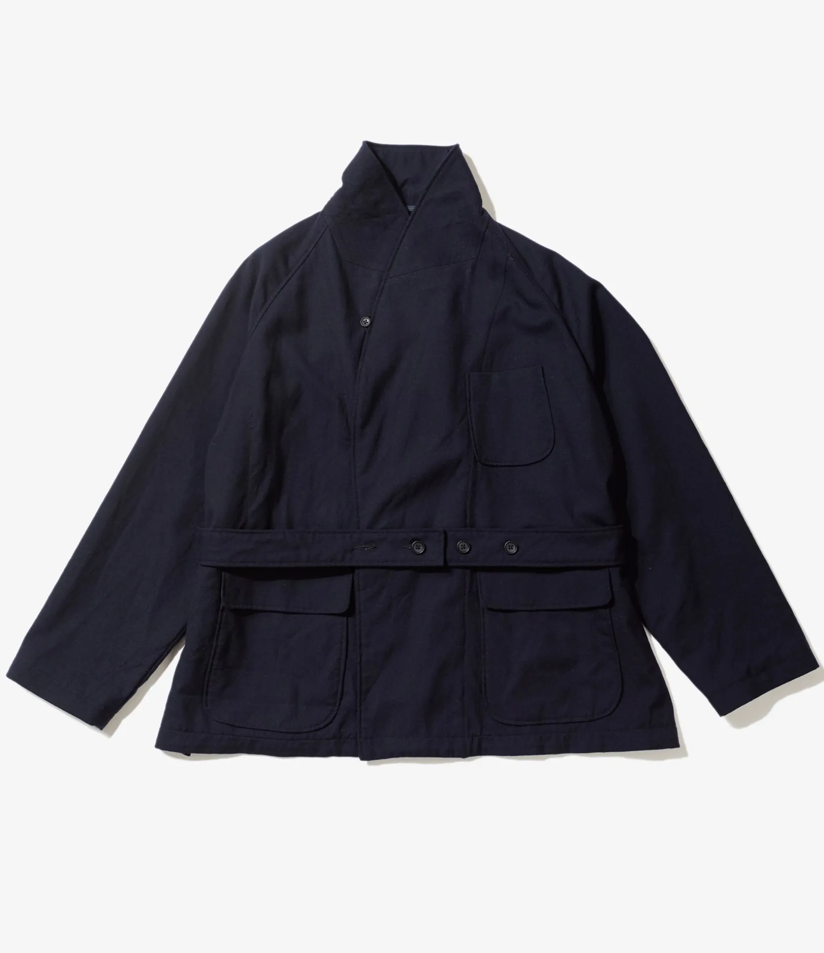 Smoking Jacket - Dark Navy Wool Uniform Serge