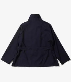 Smoking Jacket - Dark Navy Wool Uniform Serge