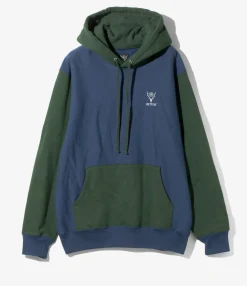 South2 West8 x Better Gift Shop - Hooded Sweatshirt - Dk. Blue / Forest Green