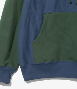 South2 West8 x Better Gift Shop - Hooded Sweatshirt - Dk. Blue / Forest Green