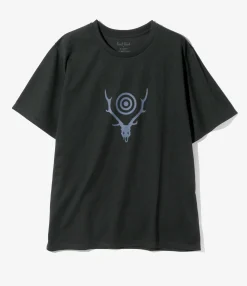 S/S Crew Neck Tee - Black - Skull&Target