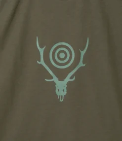 S/S Crew Neck Tee - Olive - Skull&Target