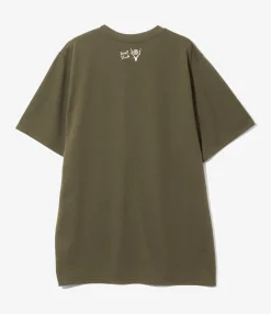 S/S Crew Neck Tee - Olive - IN SHADOWS