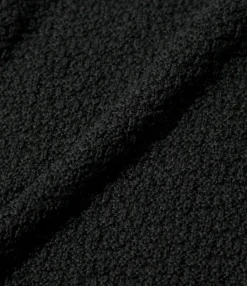 S/S Mock Neck Sweater - Black - Merino Wool Knit