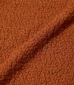 S/S Mock Neck Sweater - Rust - Merino Wool Knit