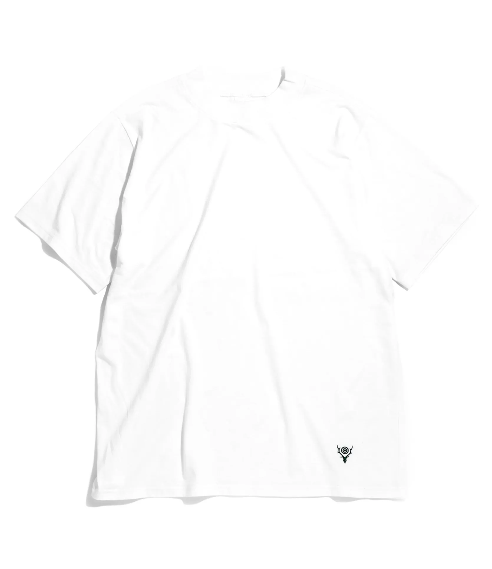 S/S Mock Neck Tee - White - Cordura Jersey