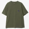 S/S Papillon Emb. Pocket Tee - Olive - Cotton Jersey