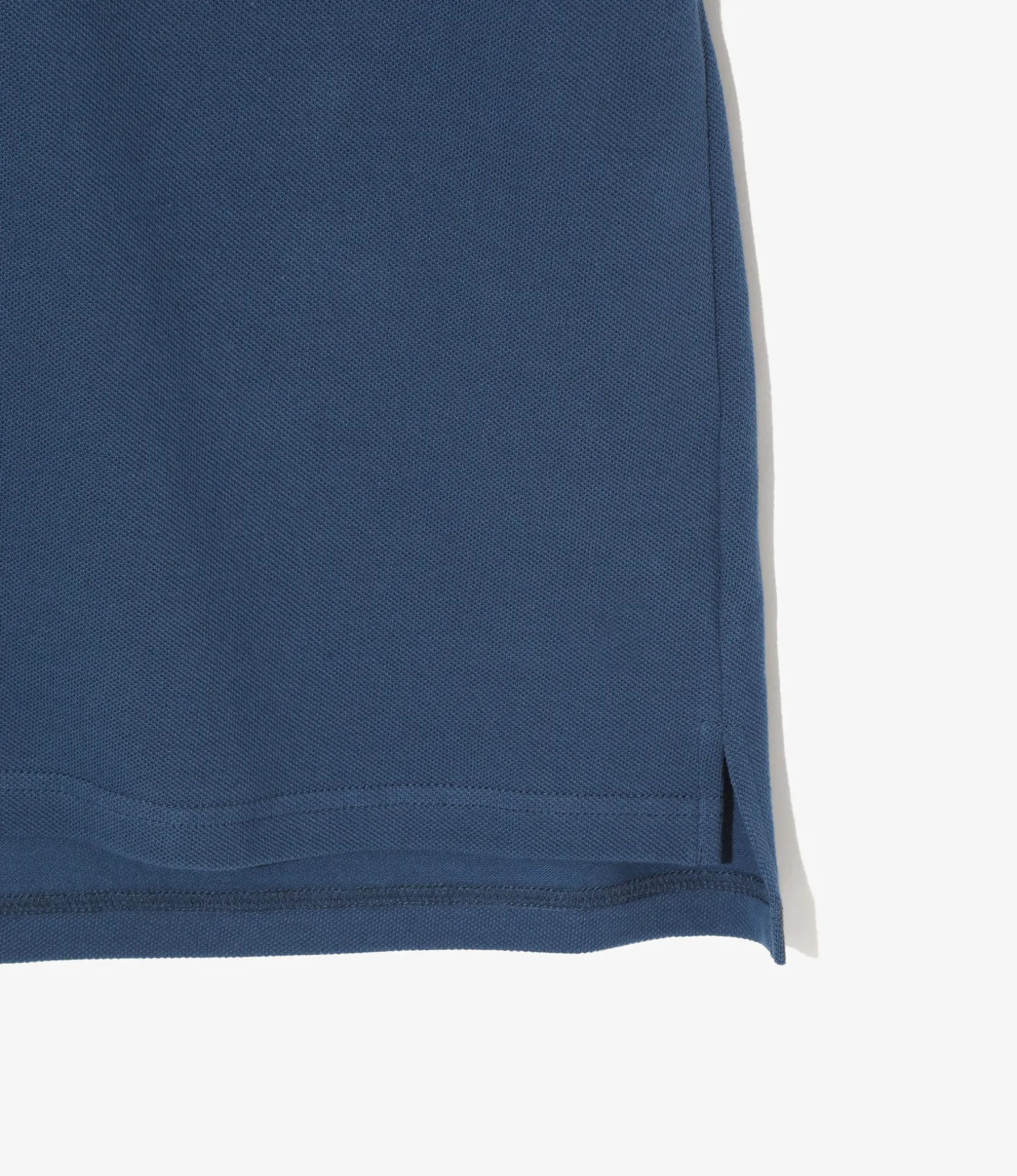 S/S Polo Shirt - Blue - Cotton Pique