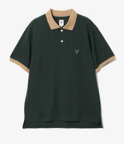 S/S Polo Shirt - Green - Cotton Pique