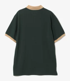 S/S Polo Shirt - Green - Cotton Pique