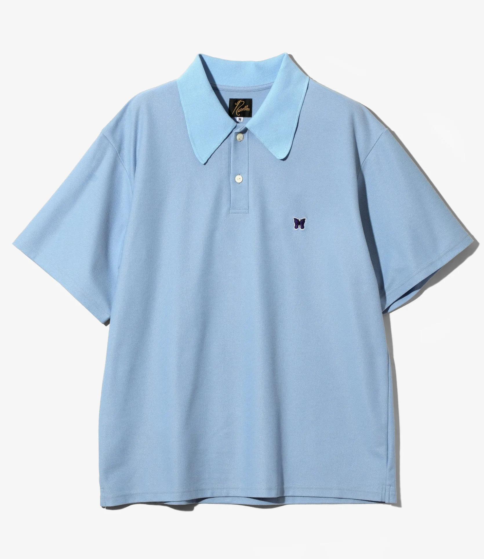 S/S Polo Shirt - Sax - Poly Pique