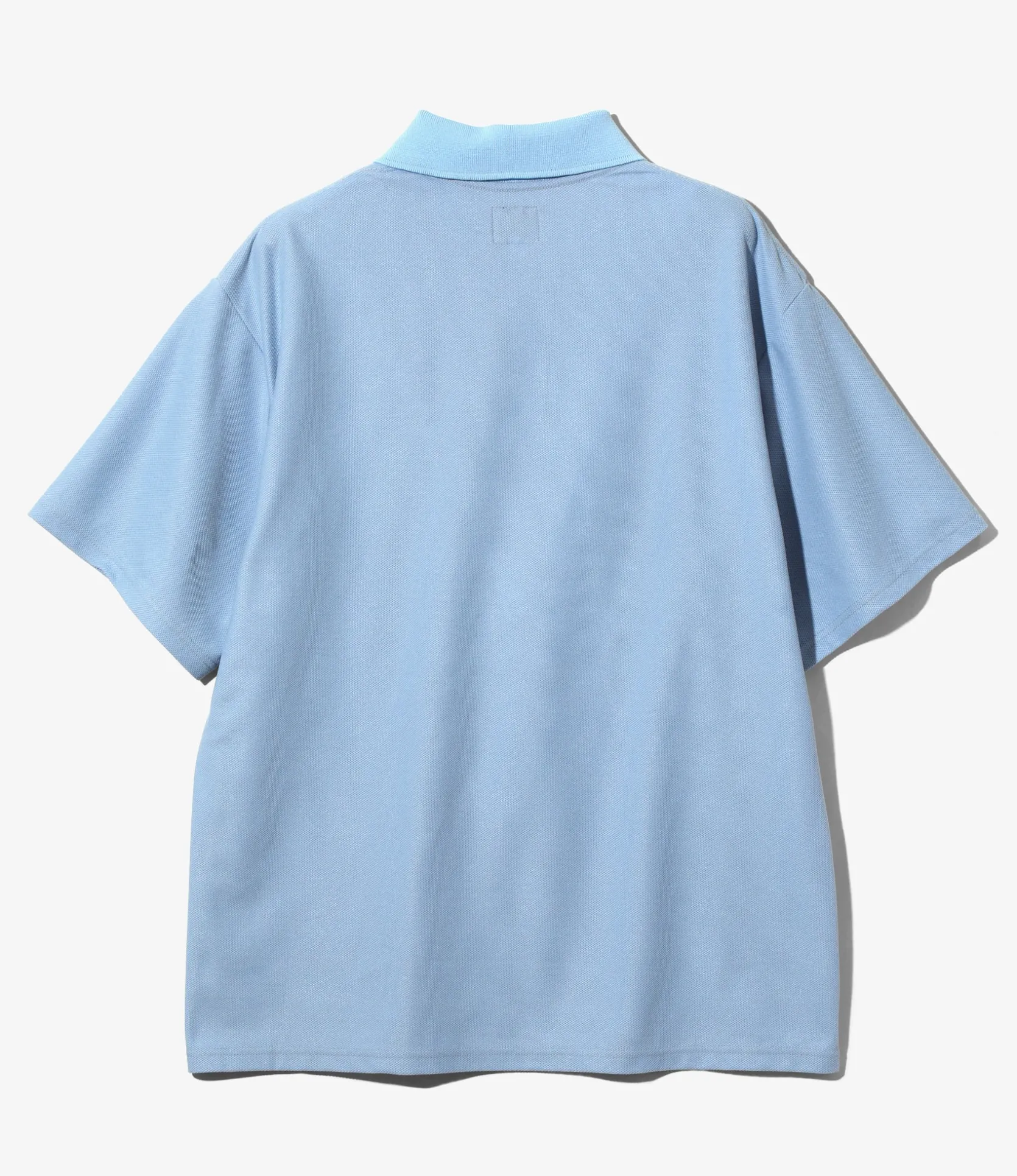 S/S Polo Shirt - Sax - Poly Pique