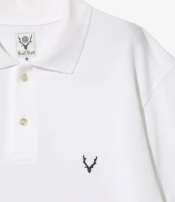 S/S Polo Shirt - White - Cotton Pique
