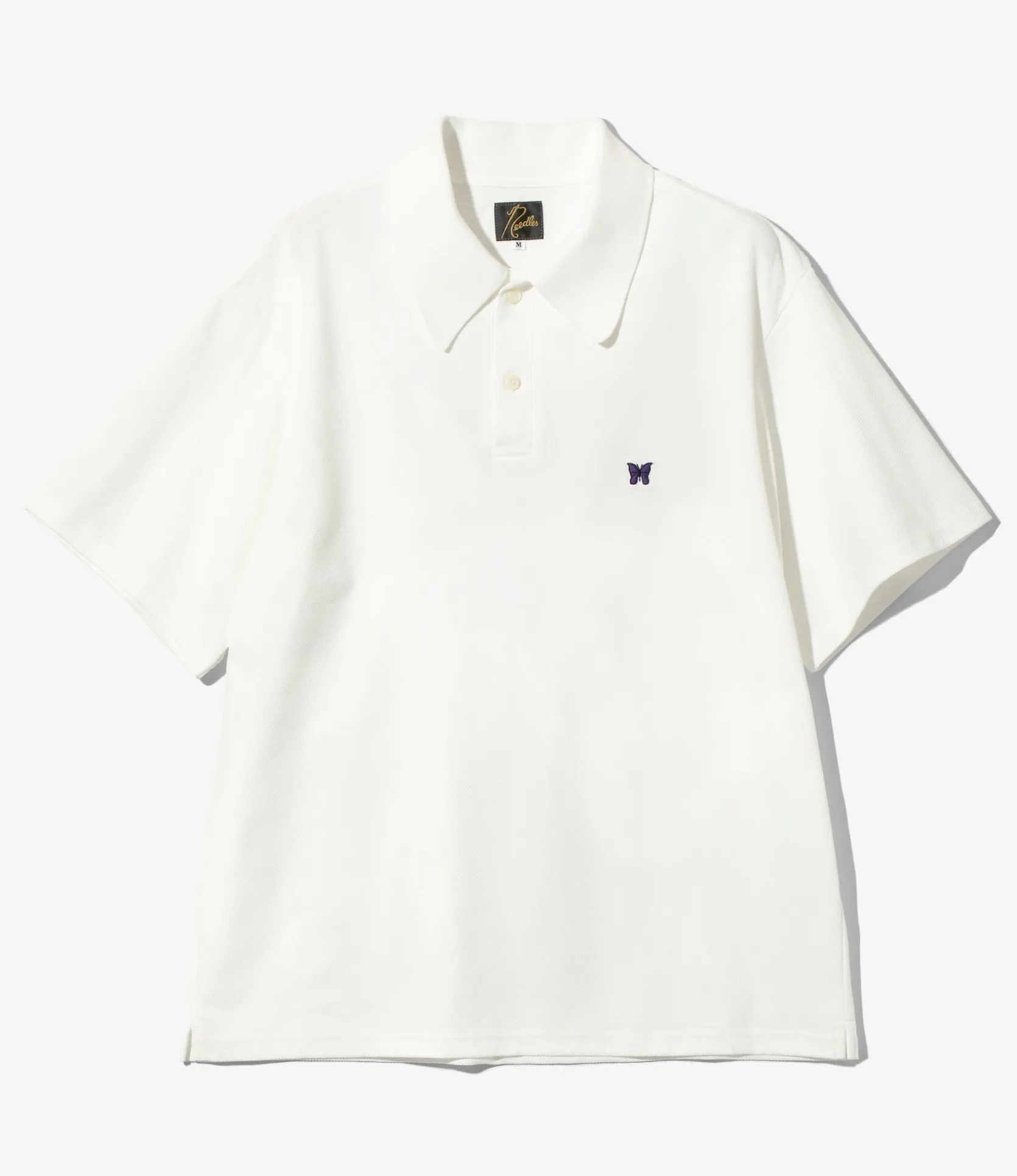 S/S Polo Shirt - White - Poly Pique