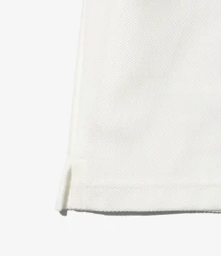 S/S Polo Shirt - White - Poly Pique