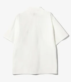S/S Polo Shirt - White - Poly Pique