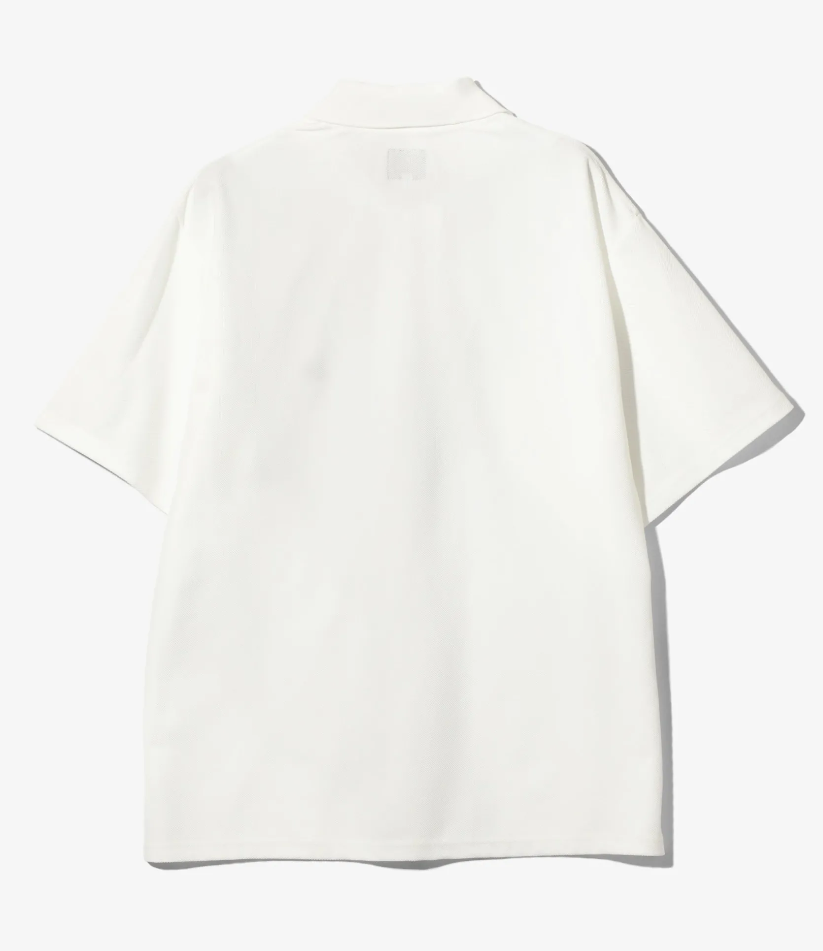 S/S Polo Shirt - White - Poly Pique