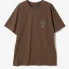 S/S Round Pocket Tee - Brown - Circle Horn