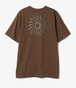 S/S Round Pocket Tee - Brown - Circle Horn