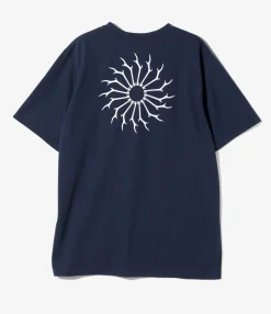 S/S Round Pocket Tee - Navy - Circle Horn