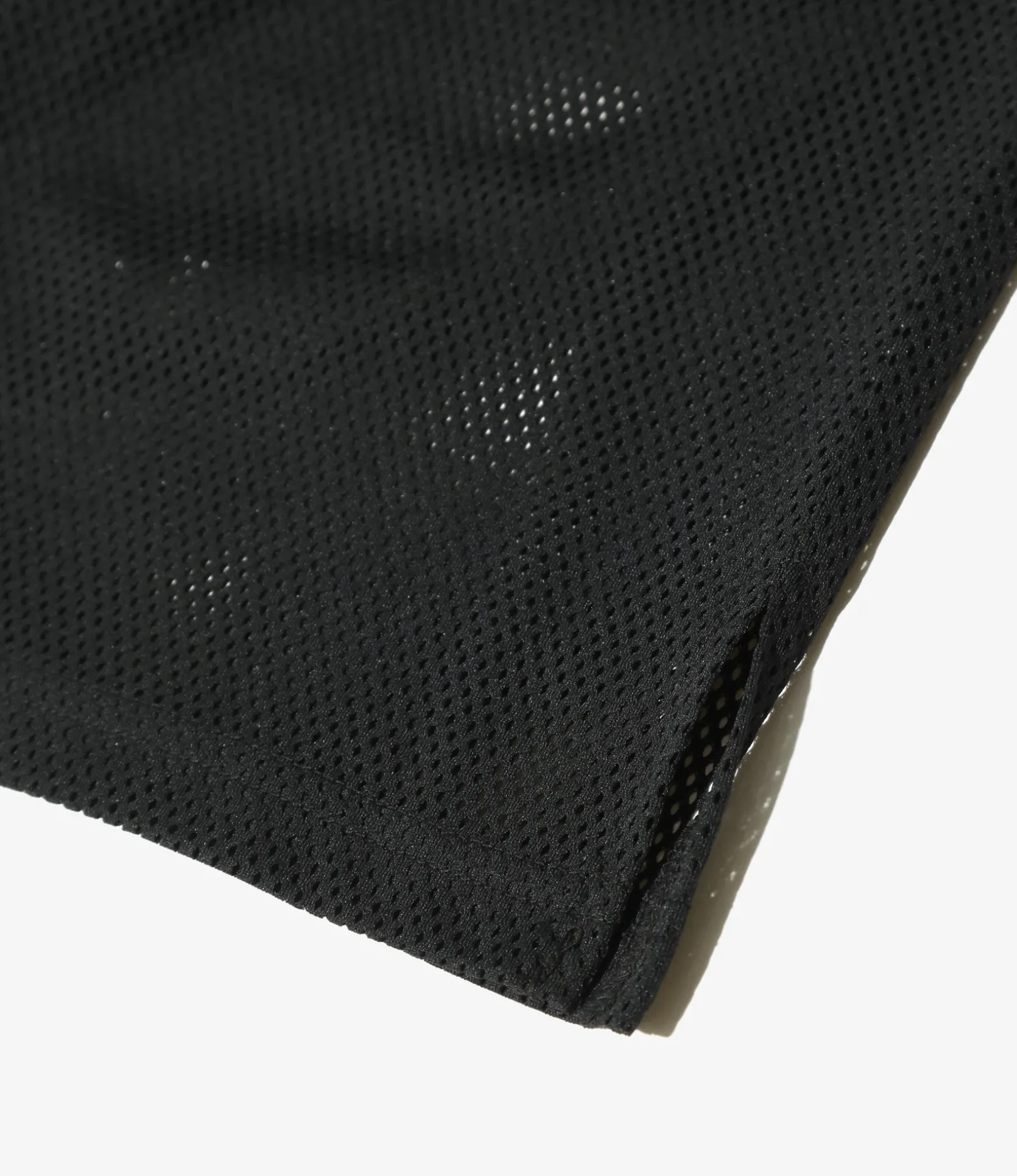 S.S. V Neck Cardigan - Black - Knit Mesh