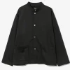Stand Collar Jacket - Black - Bright Jersey
