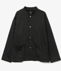 Stand Collar Jacket - Black - Bright Jersey