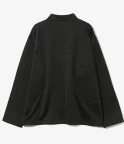 Stand Collar Jacket - Black - Bright Jersey