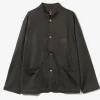 Stand Collar Jacket - Dk. Brown - Bright Jersey