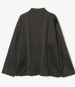 Stand Collar Jacket - Dk. Brown - Bright Jersey