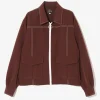 Stitched Sport Jacket - Brown - Poly Light Double Cloth