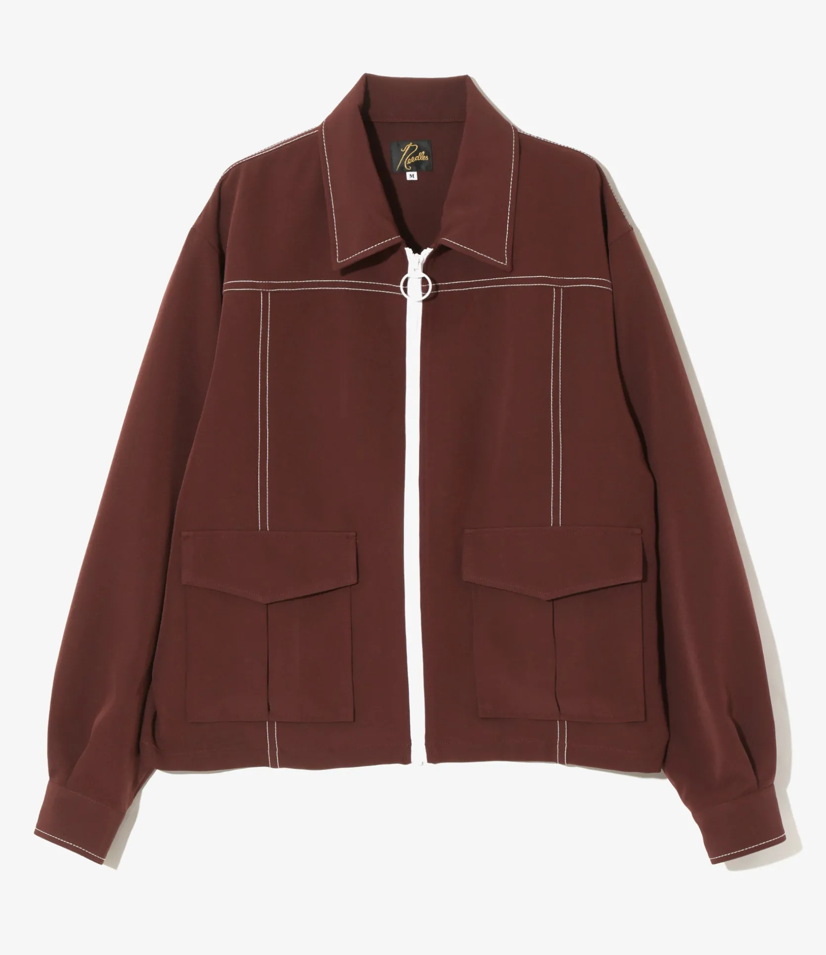 Stitched Sport Jacket - Brown - Poly Light Double Cloth
