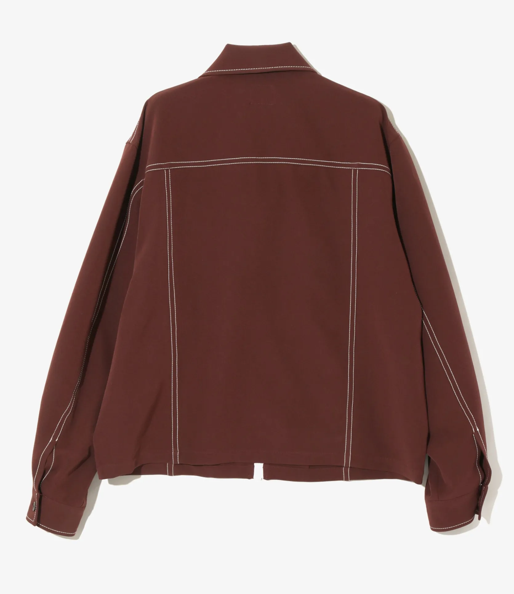 Stitched Sport Jacket - Brown - Poly Light Double Cloth