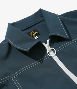 Stitched Sport Jacket - Navy - Poly Light Double Cloth
