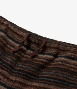 STK Pant - Brown Fair Isle Stripe Sweater Knit