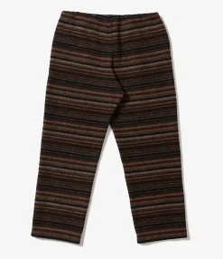 STK Pant - Brown Fair Isle Stripe Sweater Knit