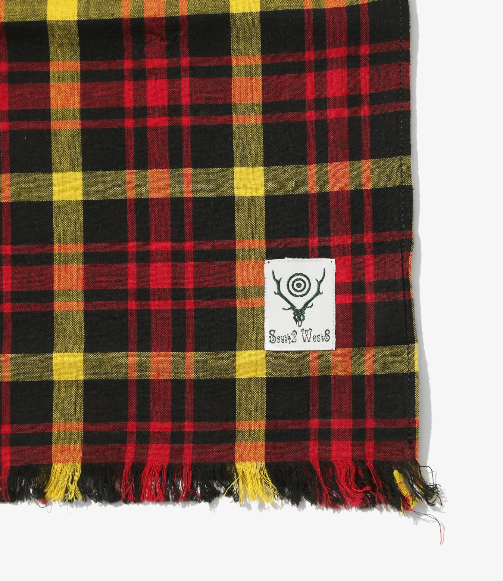 Stole - Black - Madras Plaid