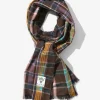 Stole - Brown / Sax - Ikat Plaid