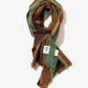 Stole - Brown/Green - Dobby Stripe