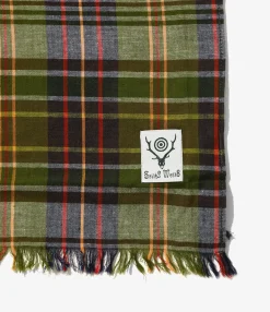 Stole - Green - Madras Plaid