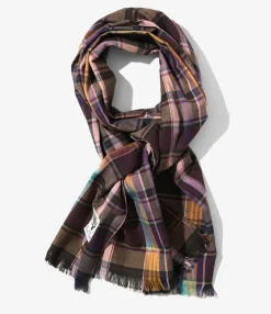 Stole - Purple - Madras Plaid