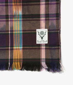 Stole - Purple - Madras Plaid
