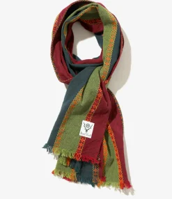 Stole - Red/Sax- Dobby Stripe