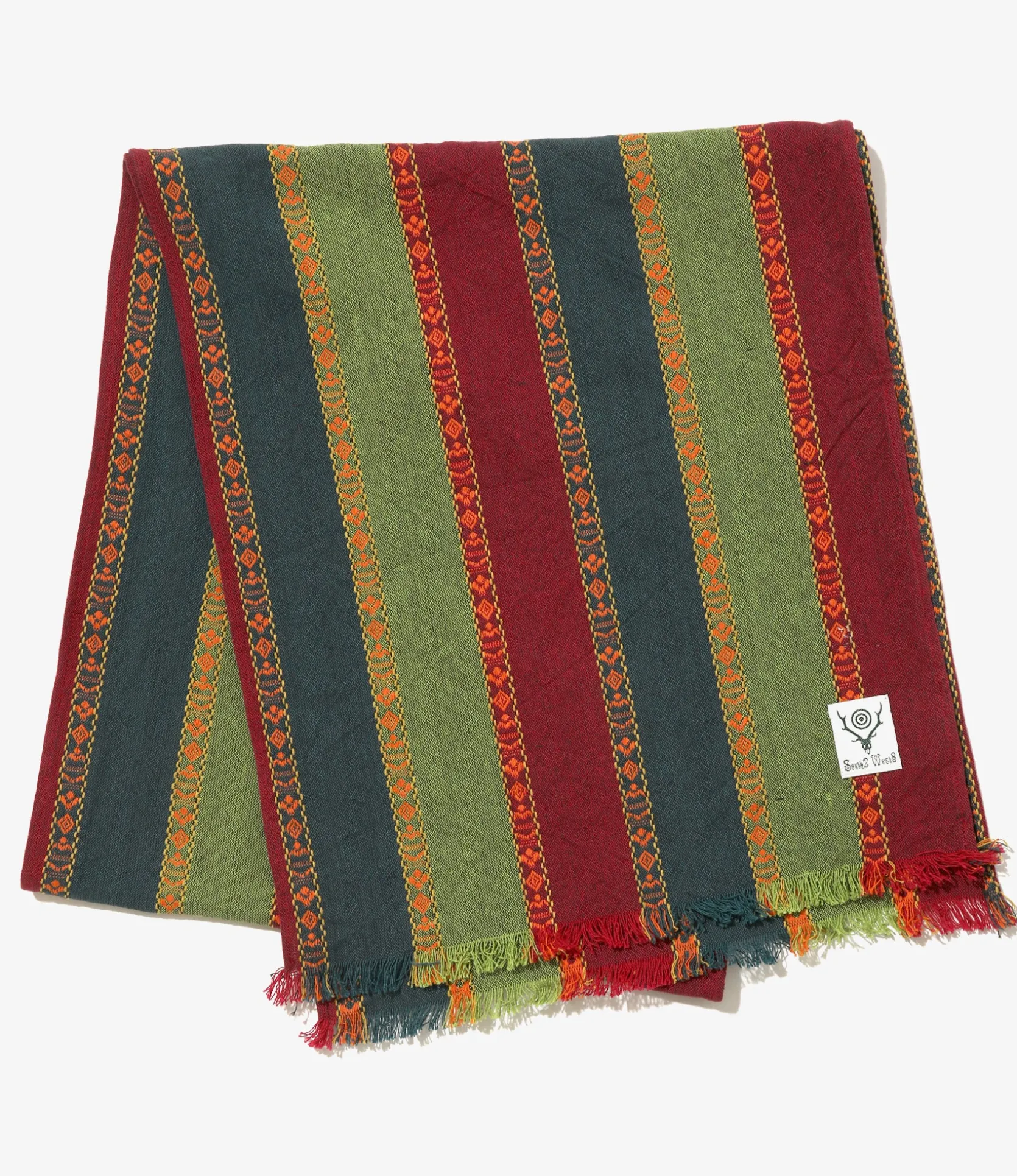 Stole - Red/Sax- Dobby Stripe